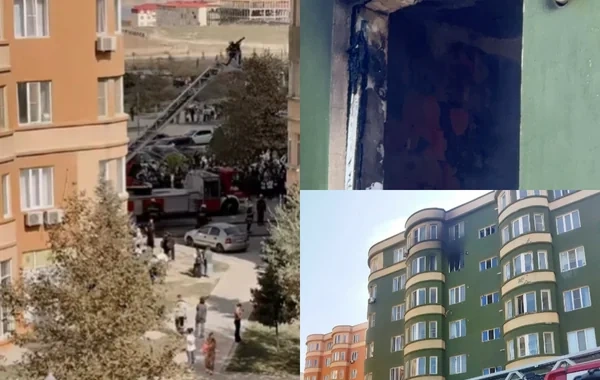 Masazırda mənzildə yanğın oldu - VİDEO