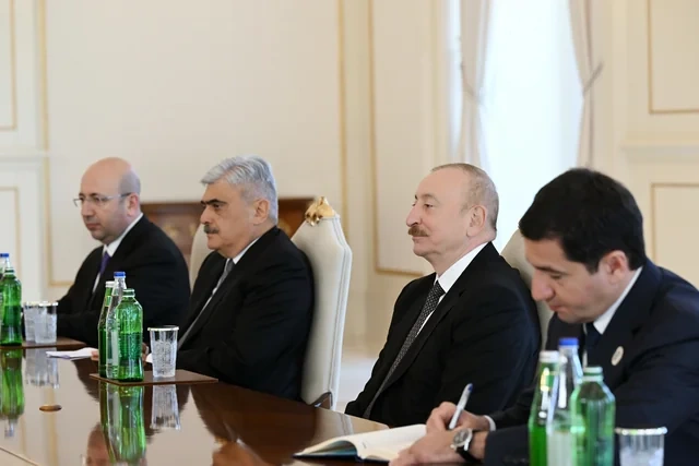 İlham Əliyev Belarus Milli Assambleyası Nümayəndələr Palatasının sədrini qəbul edib - FOTO