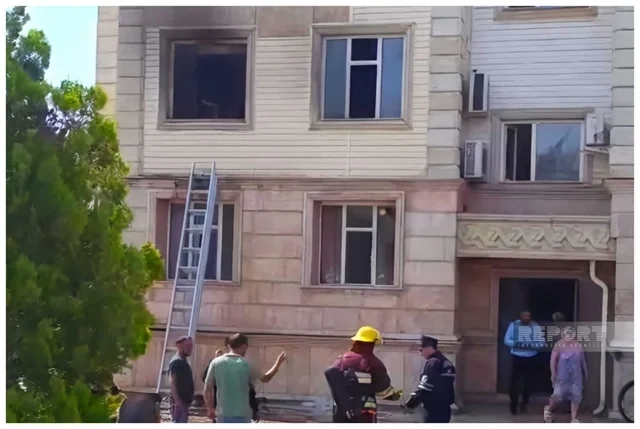 Culfada yaşayış binasında yanğın: Ana və körpəsi ağır xəsarət alıblar