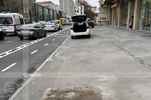 Nəsimi rayonunda piyadaların yolunu kəsən LÖVHƏ GÖTÜRÜLDÜ