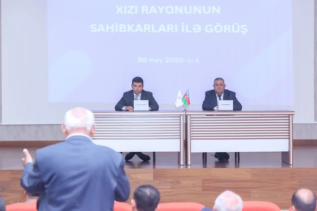 Xızı rayonunda sahibkarlarla görüş keçirilib - FOTO