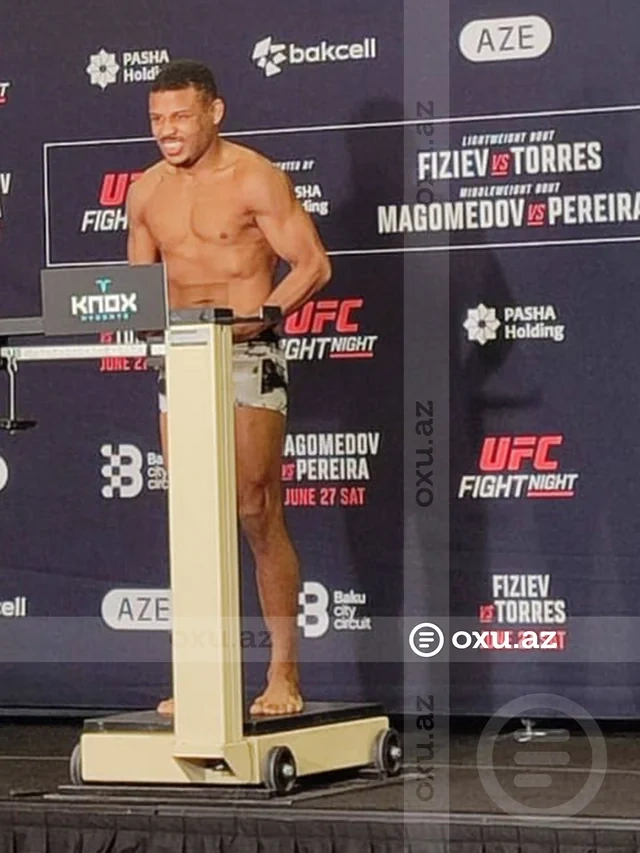 Bakıda "UFC Fight Night" turnirinin rəsmi çəkiölçmə mərasimi keçirilir - FOTO - VİDEO