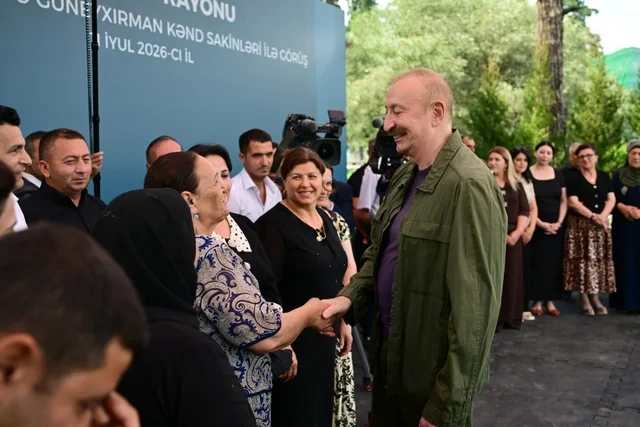 İlham Əliyev Xocavənd rayonunun Quzeyxırman kəndində olub - FOTO