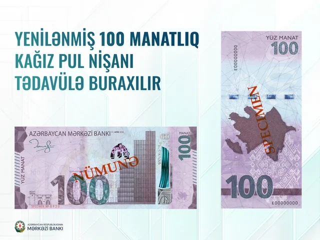 Azərbaycanda tədavülə yenilənmiş pul nişanı buraxılır - FOTO