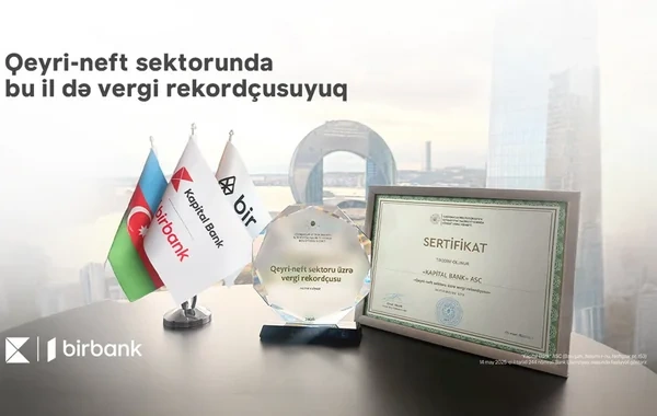 "Kapital Bank" qeyri-neft sektoru üzrə vergi rekordçusu adını qoruyur