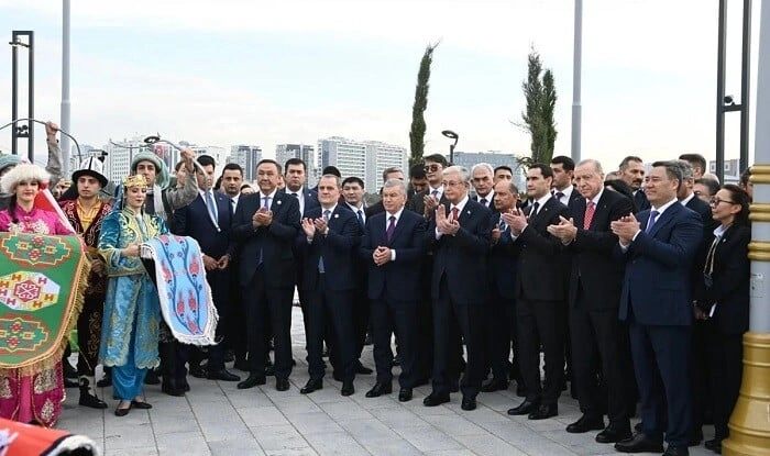 Ceyhun Bayramov türk liderlərlə parkın açılışında - Foto