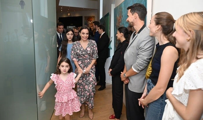 Leyla və Arzu Əliyevalar qızları ilə İspaniyada - Foto