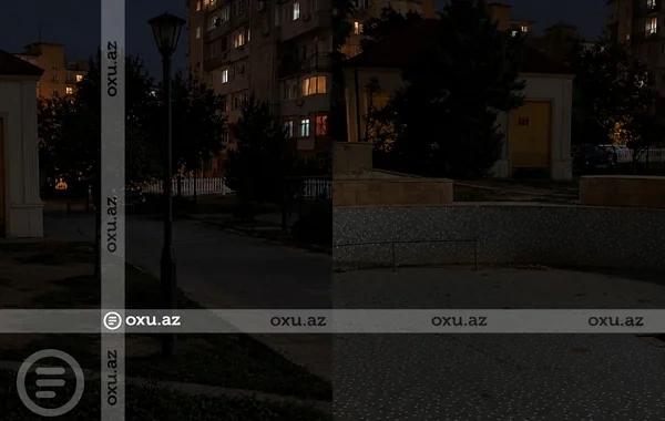 Bakıda park qaranlığa qərq olub - Foto/Video