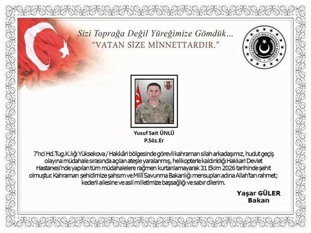 Türkiyə ordusunun əsgəri şəhid oldu - Foto
