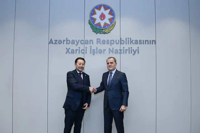 Ceyhun Bayramov AQEM-in baş katibi ilə görüşdü - Foto