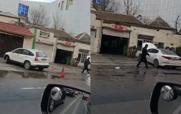 Bakıda günlərdir həll olunmayan problem: İsti su yola axır - VİDEO