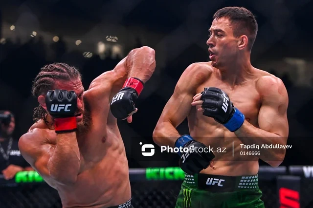 "UFC Fight Night Baku": Rafael Fiziyev əsas döyüşdə nokautla qələbə qazandı - VİDEO