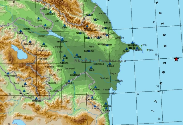 Xəzər dənizində zəlzələ baş verib