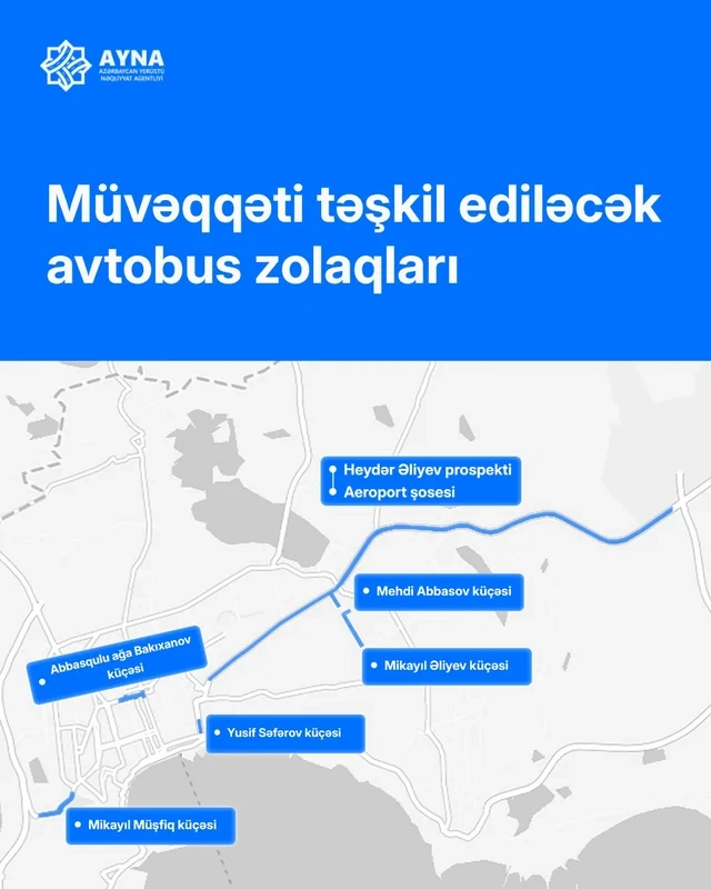 Bakıda müvəqqəti xüsusi hərəkət zolaqları təşkil ediləcək - SİYAHI - FOTO