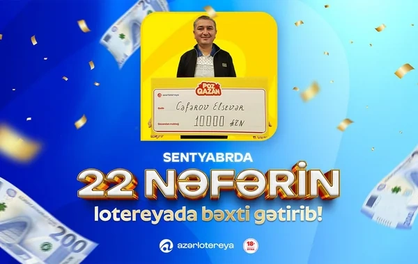 "Poz-Qazan" oyunlarında sentyabrda 22 böyük uduş qazanılıb