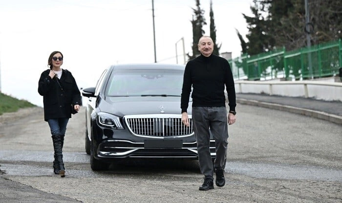 İlham Əliyev və xanımı Xocavənddədir - Foto