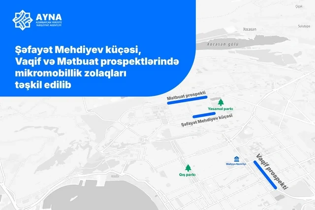 Bakının daha bir prospekt və küçəsində velosiped zolaqları salındı - FOTO