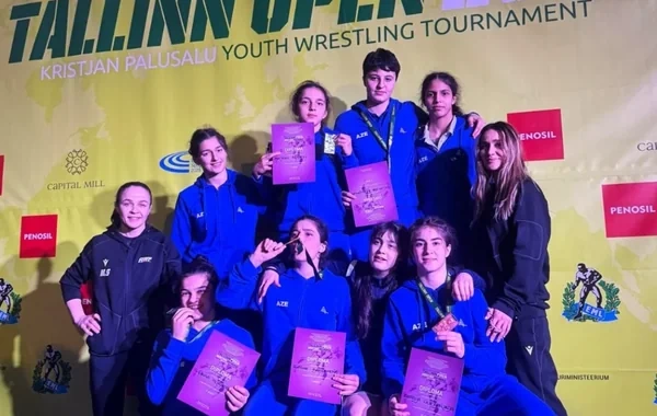 Azərbaycanın yeniyetmə güləşçiləri Estoniyada beş medal qazanıblar