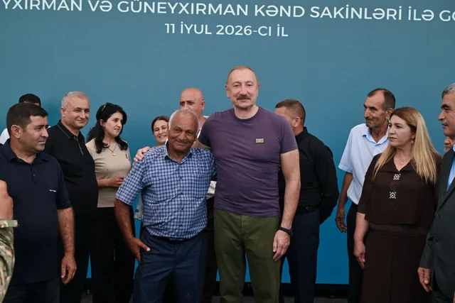 İlham Əliyev Xocavənd rayonunun Quzeyxırman kəndində olub - FOTO
