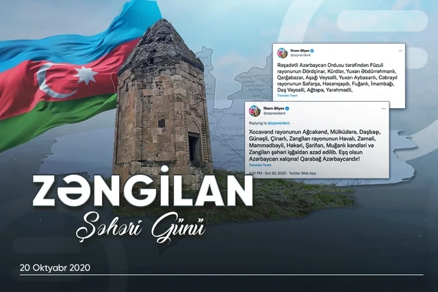 Zəngilan şəhərinin işğaldan azad edilməsindən altı il ötür