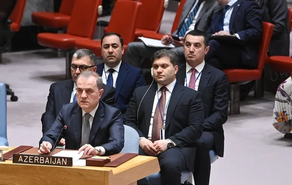Ceyhun Bayramov BMT Təhlükəsizlik Şurasının açıq müzakirəsində çıxış edib