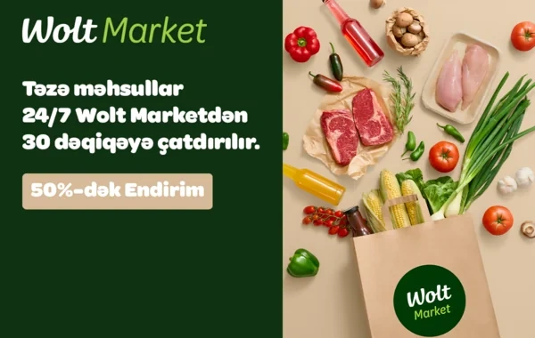 50%-ə qədər endirim və 30 dəqiqəyə çatdırılma: "Wolt Market" Azərbaycanda təkliflərini gücləndirir