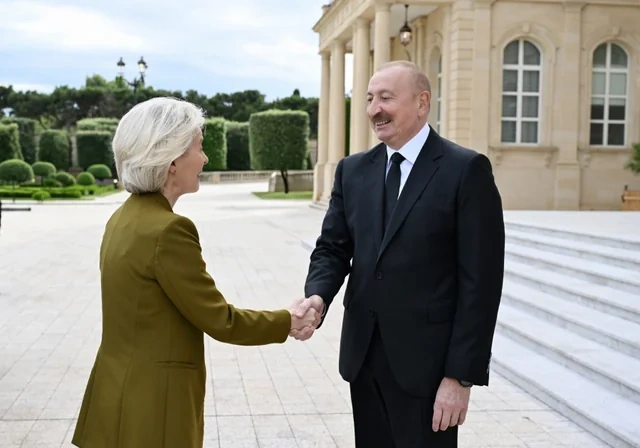 Prezident İlham Əliyevin Avropa Komissiyasının Prezidenti Ursula fon der Lyayenlə təkbətək görüşü olub - FOTO - VİDEO