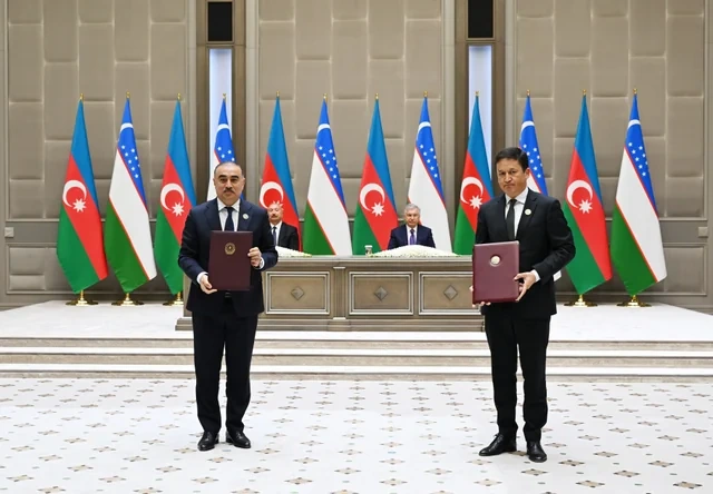 Daşkənddə Azərbaycan-Özbəkistan sənədlərinin imzalanması və mübadiləsi mərasimi olub - FOTO - VİDEO