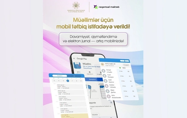 Müəllimlər üçün yeni mobil tətbiq istifadəyə verilib