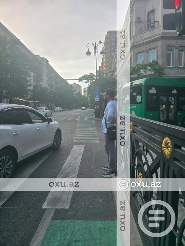 Bakıda velosiped zolağı ilə bağlı narazılıq: "Qəza riski yaranır" - FOTO