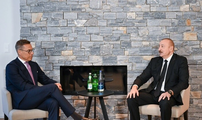 İlham Əliyev Finlandiyanın prezidenti ilə görüşdü - Foto