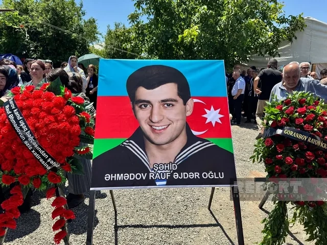 Goranboyda itkin-şəhid Rauf Əhmədov dəfn olunub - FOTO