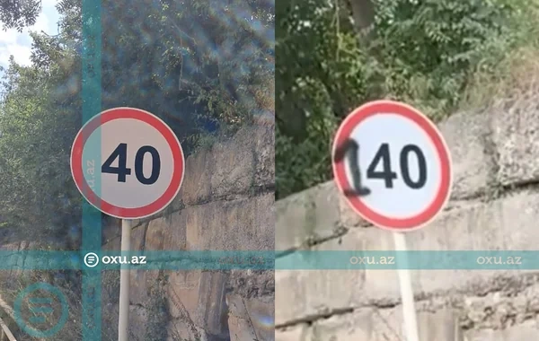 Tovuzda sürət nişanına qanunsuz müdaxilə edilib - FOTO