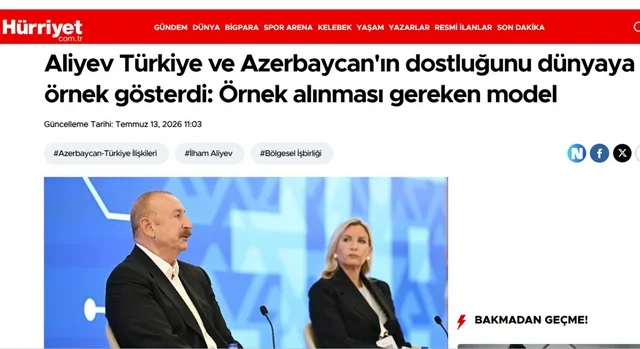 Azərbaycan Prezidentinin IV Şuşa Qlobal Media Forumundakı çıxışı Türkiyə mediasının diqqət mərkəzindədir - FOTO