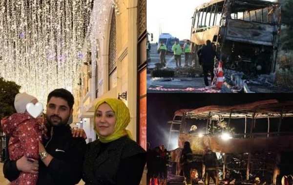Türkiyədə dəhşətli avtobus qəzası: Həyat yoldaşını xilas etdi, özü isə doqquz aylıq körpəsi ilə can verdi - FOTO - VİDEO