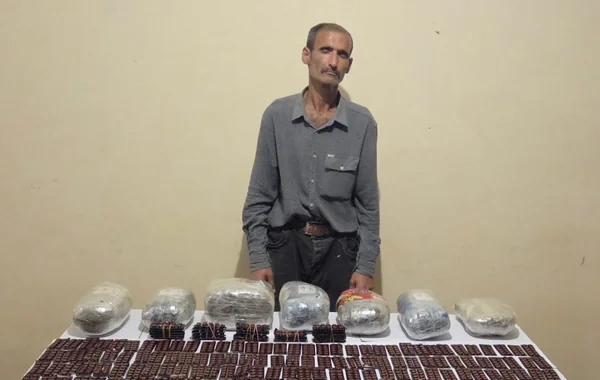 İrandan Azərbaycana narkotik keçirməyə cəhd edən şəxs saxlanıldı
