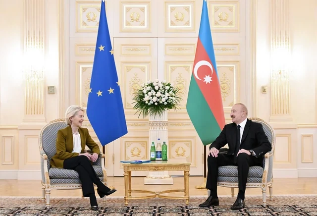 Prezident İlham Əliyevin Avropa Komissiyasının Prezidenti Ursula fon der Lyayenlə təkbətək görüşü olub - FOTO - VİDEO