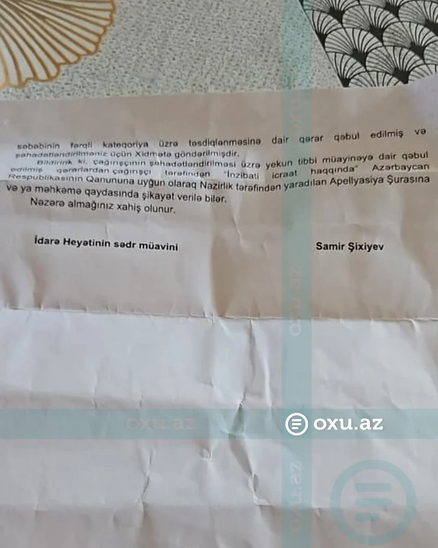 Bakıda "yararsızdır" qərarı verilən gənci əsgər aparıblar? - AÇIQLAMA - FOTO