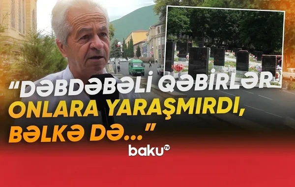 Şəkinin Baş Zəyzid kəndində diqqətçəkən qəbiristanlıq - VİDEO