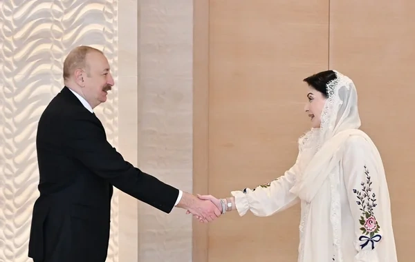 İlham Əliyev Pakistanın Pəncab əyalətinin Baş naziri Məryəm Nəvaz Şərifi qəbul edib - FOTO