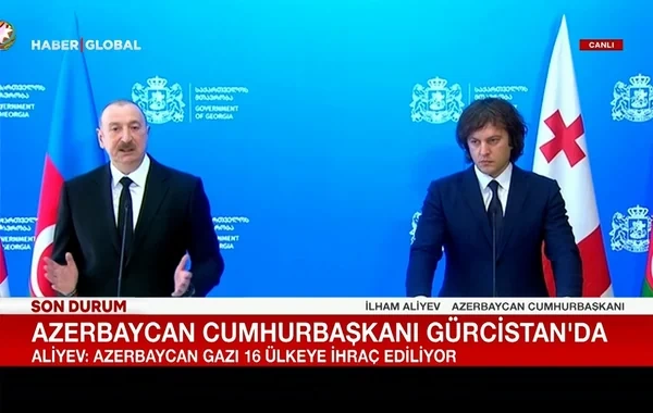 Azərbaycan Prezidentinin Gürcüstan səfəri ilə bağlı "Haber Global"da süjet yayımlandı - VİDEO