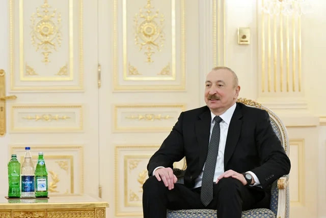 İlham Əliyev Serbiya Prezidenti Aleksandar Vuçiçlə görüşüb - FOTO