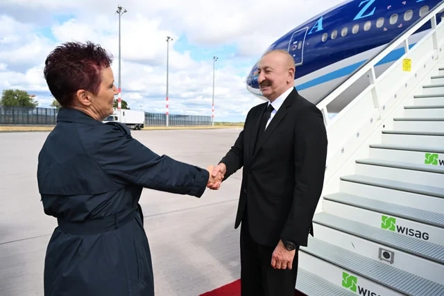 Azərbaycan Prezidenti İlham Əliyev Almaniyaya rəsmi səfərə gedib - FOTO