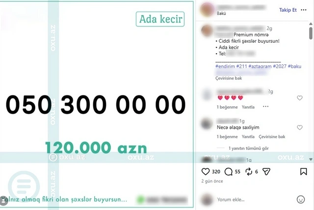 Azərbaycanda EV QİYMƏTİNƏ mobil nömrə satılır