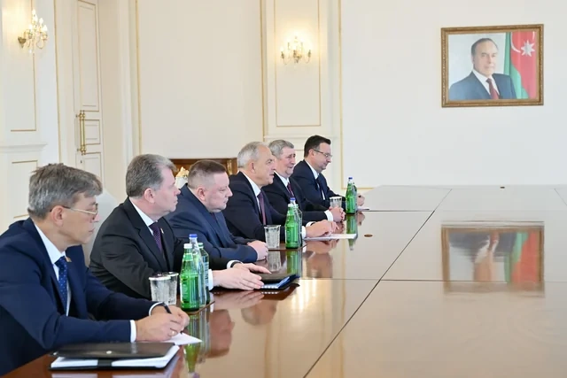 İlham Əliyev Belarus Milli Assambleyası Nümayəndələr Palatasının sədrini qəbul edib - FOTO