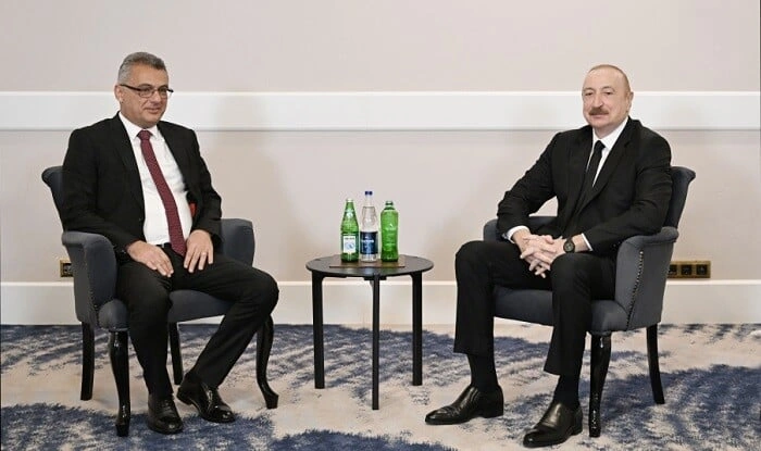 İlham Əliyev Şimali Kipr prezidenti ilə görüşdü
