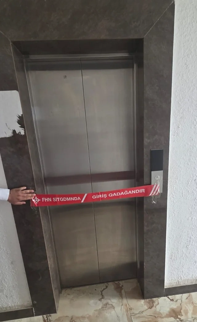 Bakıda binalardan birində liftlərin istismarı dayandırıldı - FOTO - VİDEO