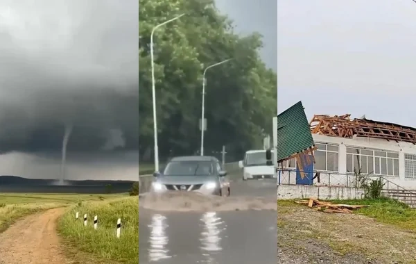 Başqırdıstanda güclü qasırğa və yağışlar fəsadlara səbəb olub - FOTO - VİDEO
