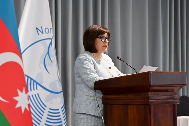 Sahibə Qafarova Qoşulmama Hərəkatı Parlament Şəbəkəsinin iclasına sədrlik edib - Foto