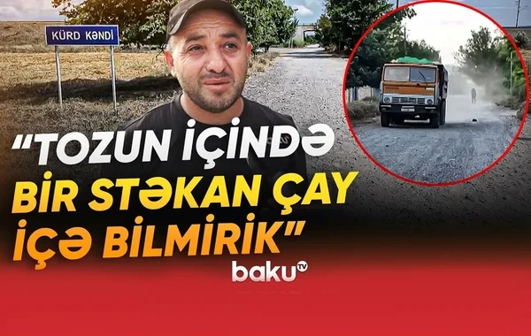 Sakinlərin səbri tükəndi: "Tozun içindəyik, bir stəkan çay içə bilmirik, qışda da hər yer palçıq olur" - VİDEO